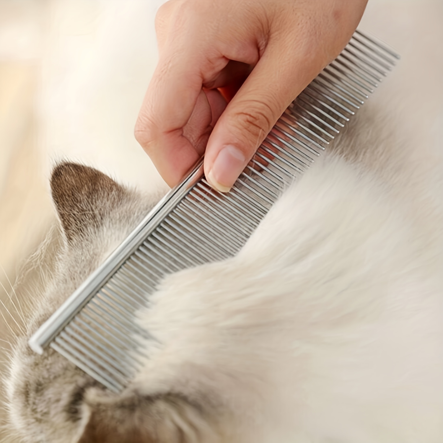 1 Pezzo Pettine Per Toelettatura Di Cani In Acciaio Inossidabile Con Spazzola  Per Rimozione Di Pelo Lungo E Spesso 19cm. Pettini Per Rimozione Grovigli Per  Cani E Gatti Che Rimuovono Delicatamente Il