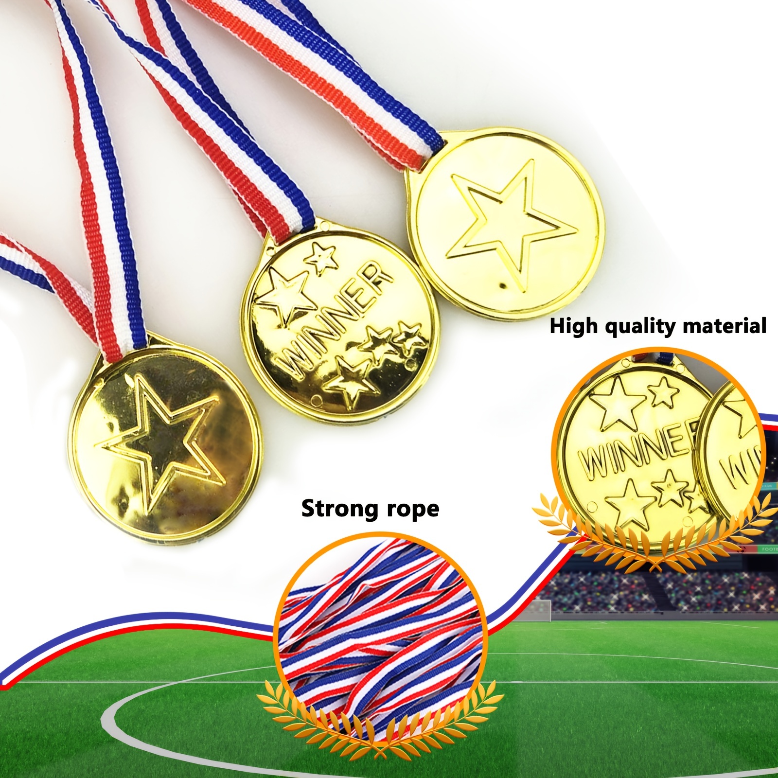 Médailles pour enfants, récompenses de médailles en plastique pour