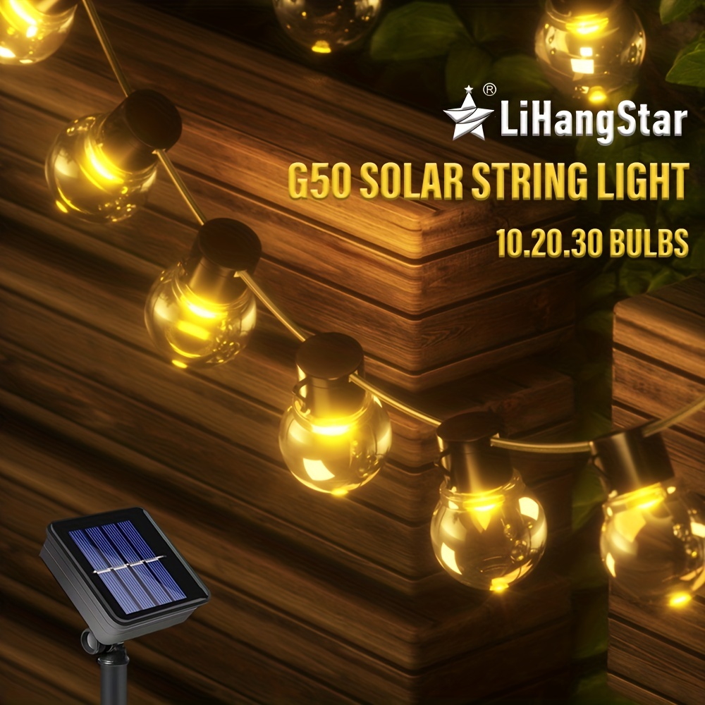 Guirlande Lumineuse Extérieure Solaire, 18M/59Ft 160 LED Étanche