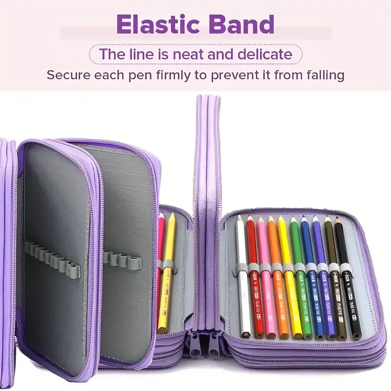 72 slot Portable Oxford Pencil Bag: Multi layer - Temu