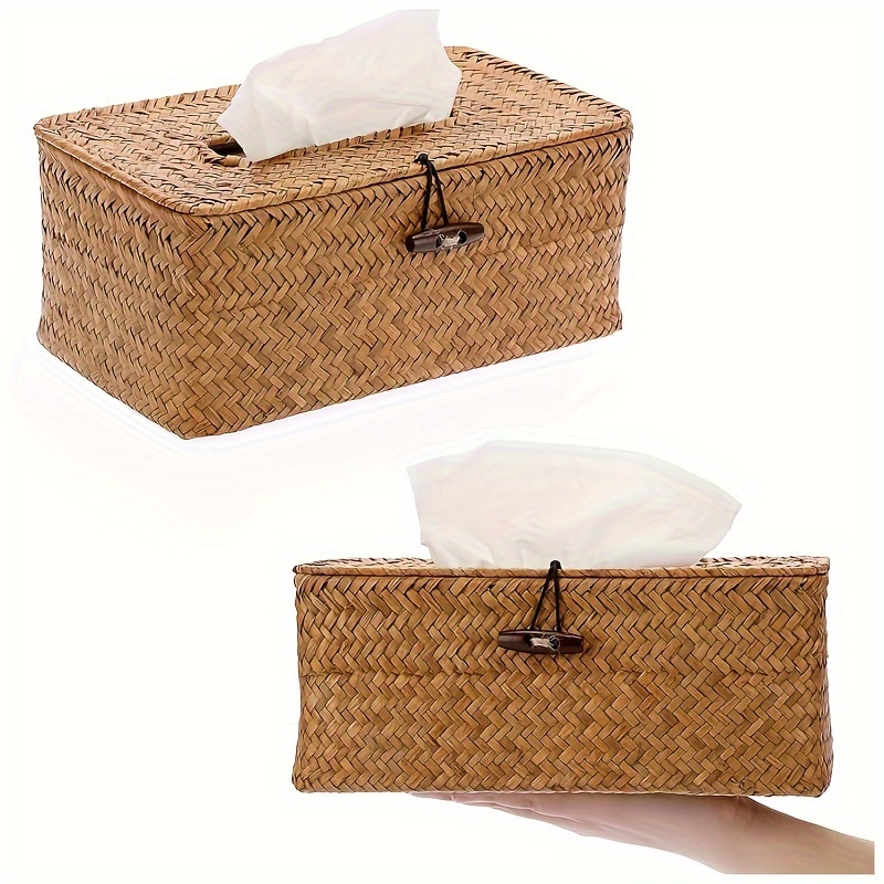 Handmade Straw Tissue Box Car Tissue Box Drawable Tissue - Temu