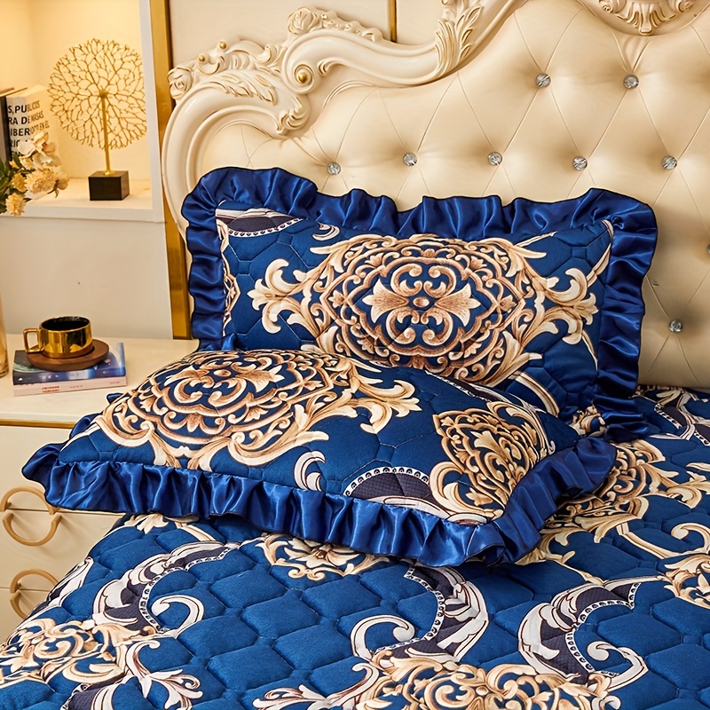 Royal blue outlet bed skirt