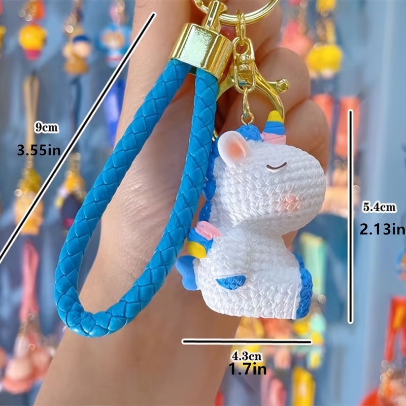 New Leather Weave Rope DIY Bear Keychain Cartoon Cute Animal Doll