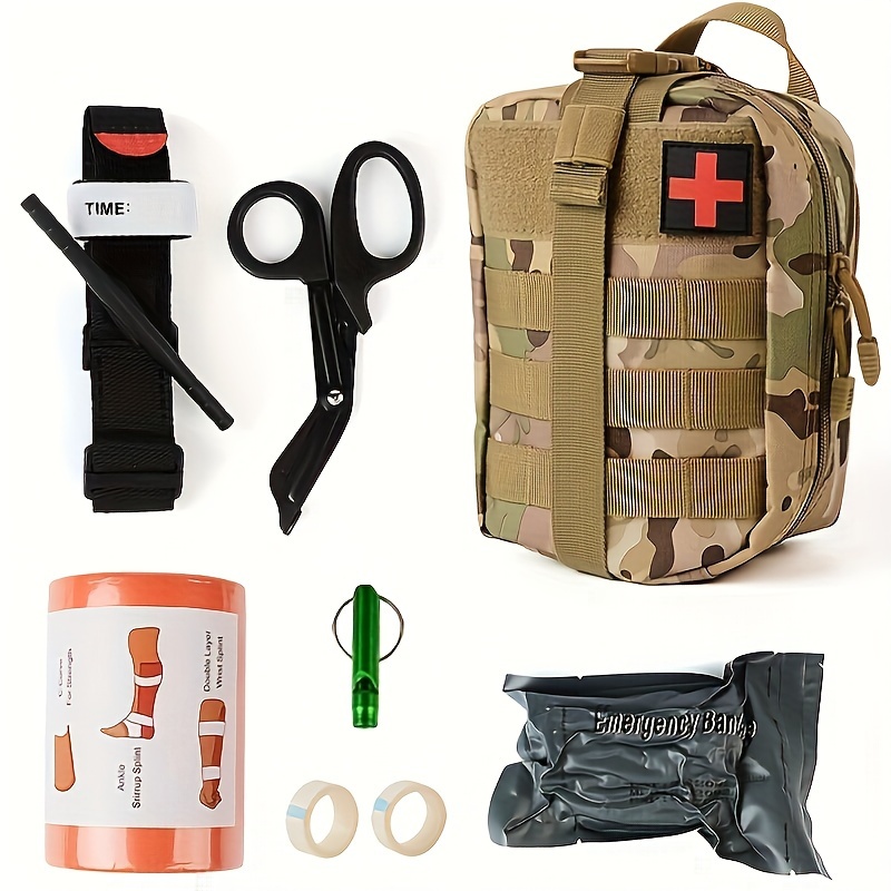 Kit médico militar Botiquín de primeros auxilios Equipo de aventura  Herramienta Sos Bolsa táctica Kit de supervivencia portátil al aire libre