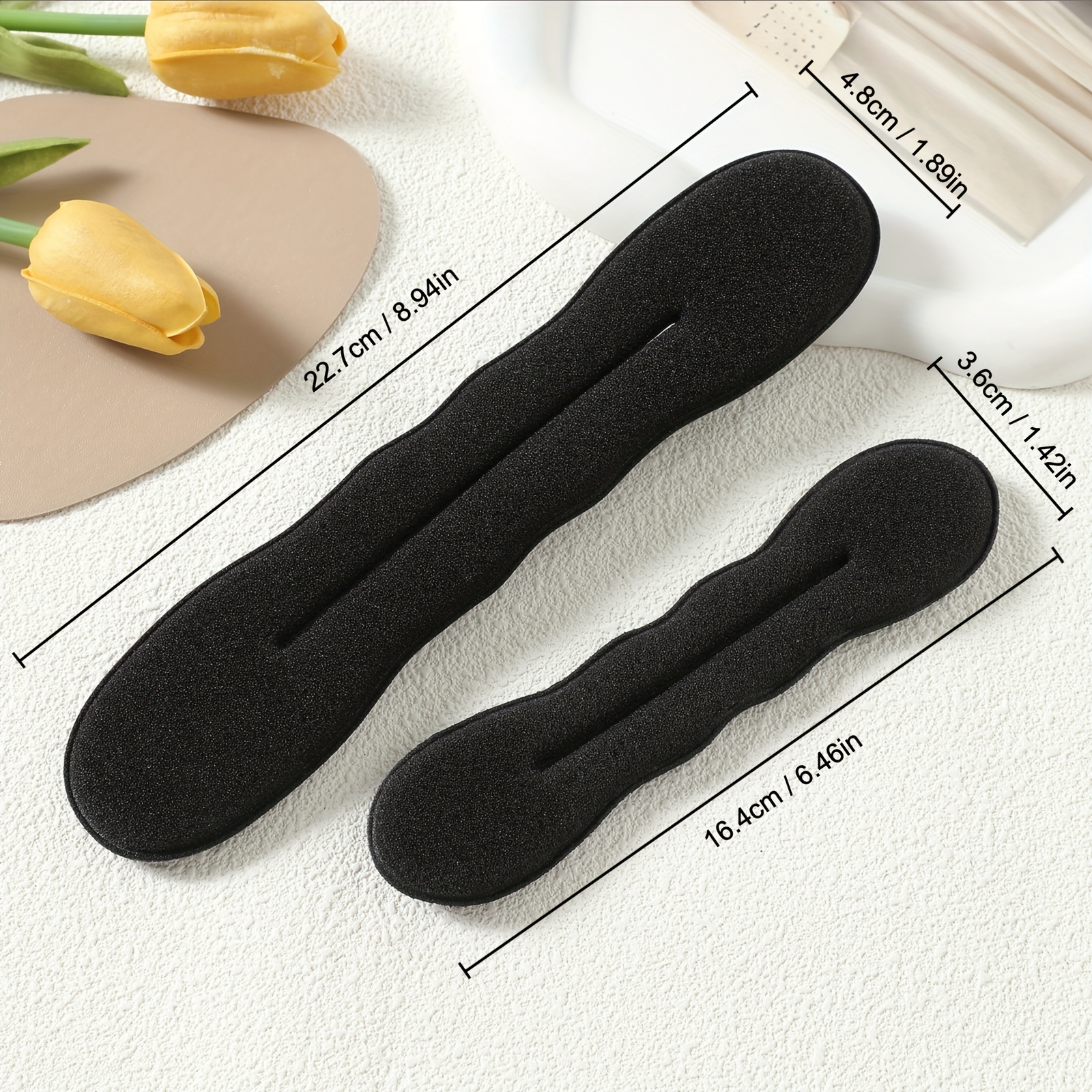 stylish black hair donut ponytail bun maker easy to use twister tie holder for women details 2