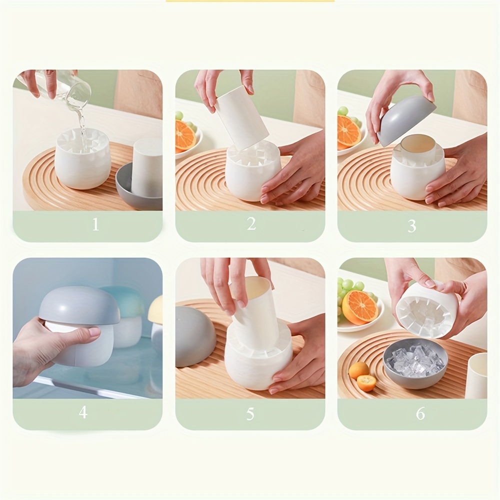 Flexible Silicone Mushroom Ice Tray Makes 55 Perfectly - Temu