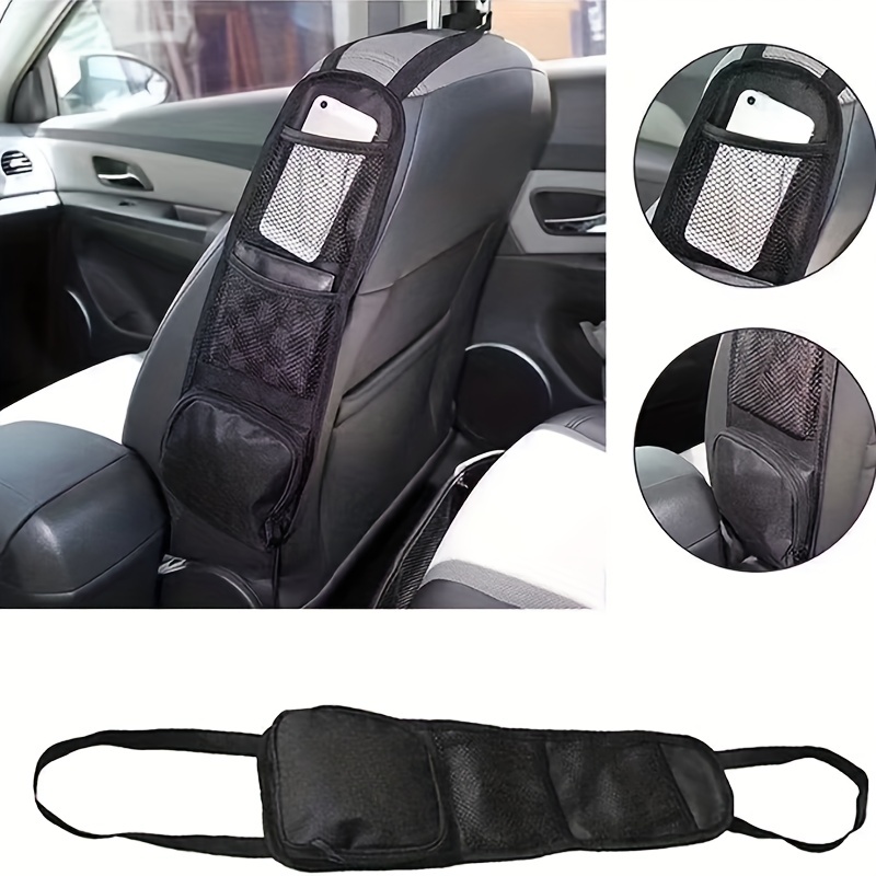 

Car Seat Hanging Organizer, Auto Seat Side Storage Bag, Multi-pocket Drink Holder Mesh Pocket Phone Holder