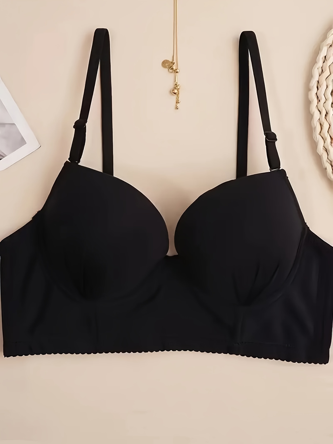 Push Up Comfort Comfortable Bras for Women Plus Size Soft Butterfly Sports  Racerback T-Shirt Bra Full-Coverage Sexy Black : : Clothing, Shoes  & Accessories