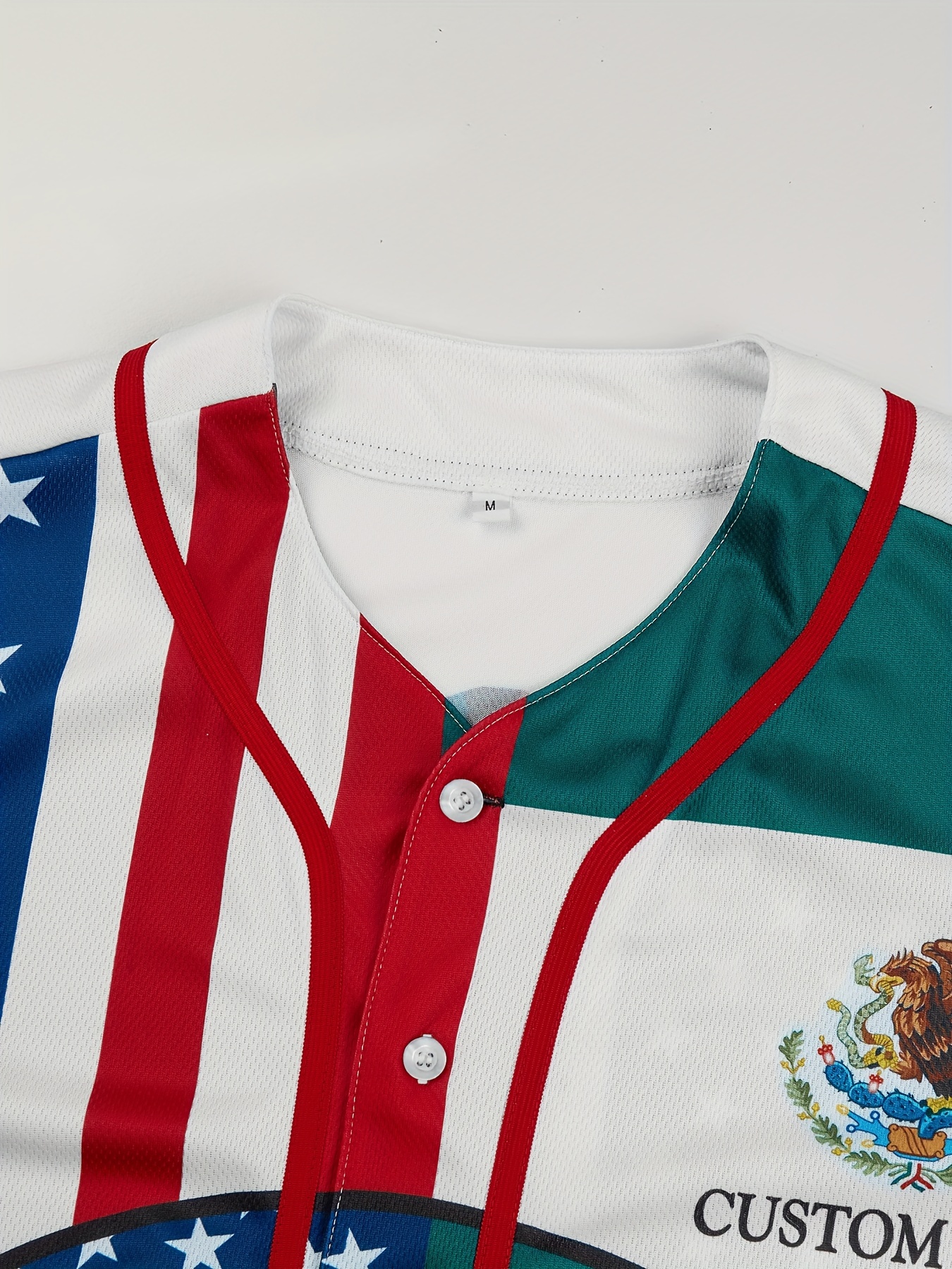  American Flag Custom Baseball Jersey USA Flag Printed