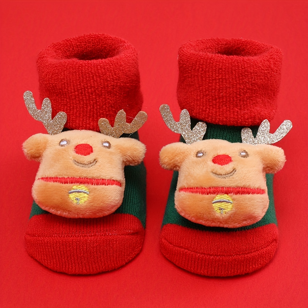 Chaussettes Antidérapantes Enfant Noel Paires Chaussettes Noël