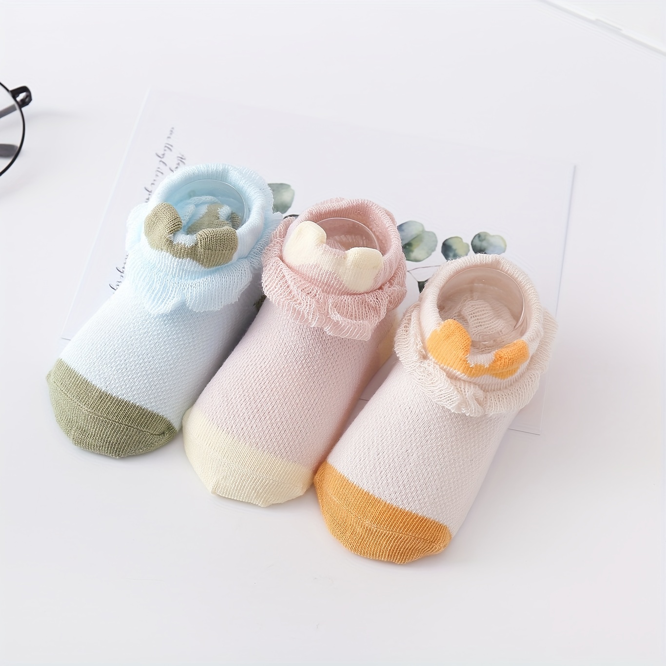 6 Paires Chaussettes Kawaii En Coton Style Collège