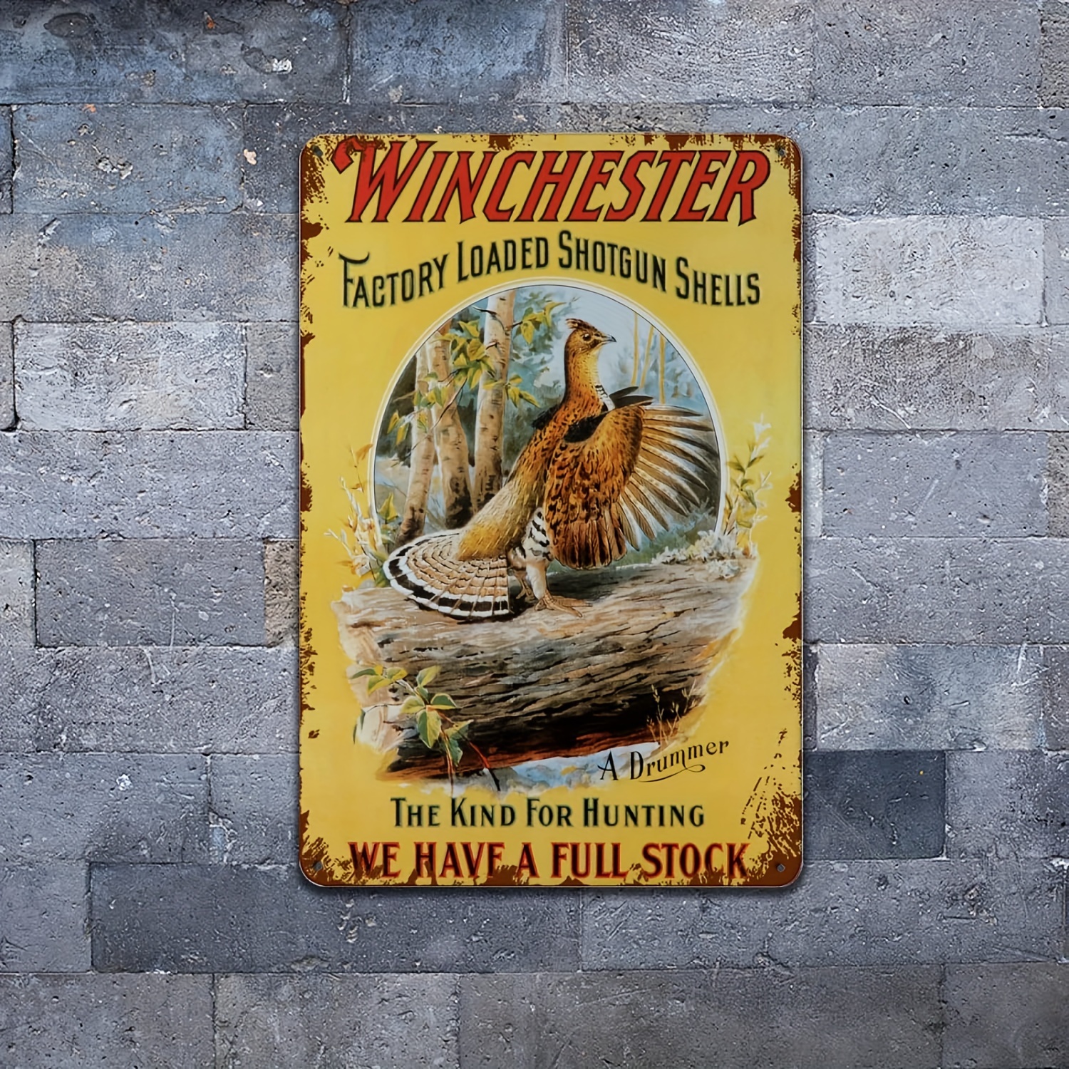 Retro Winchester Metal Sign Vintage Hunting Hunter Tin Sign - Temu