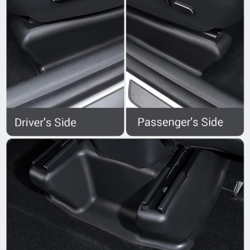 Suitable For Model Y TPE Material Seat Rail Pad Cover Anti-kick Seat Base  Cover Model Y Interior Accessories 2021-2023 Black (3pcs)