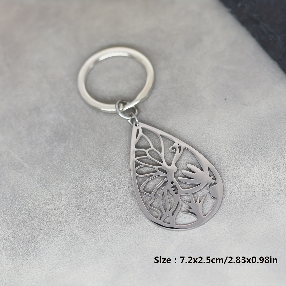 Stainless Steel Butterfly Mining Accessories Keychain Men Keyring