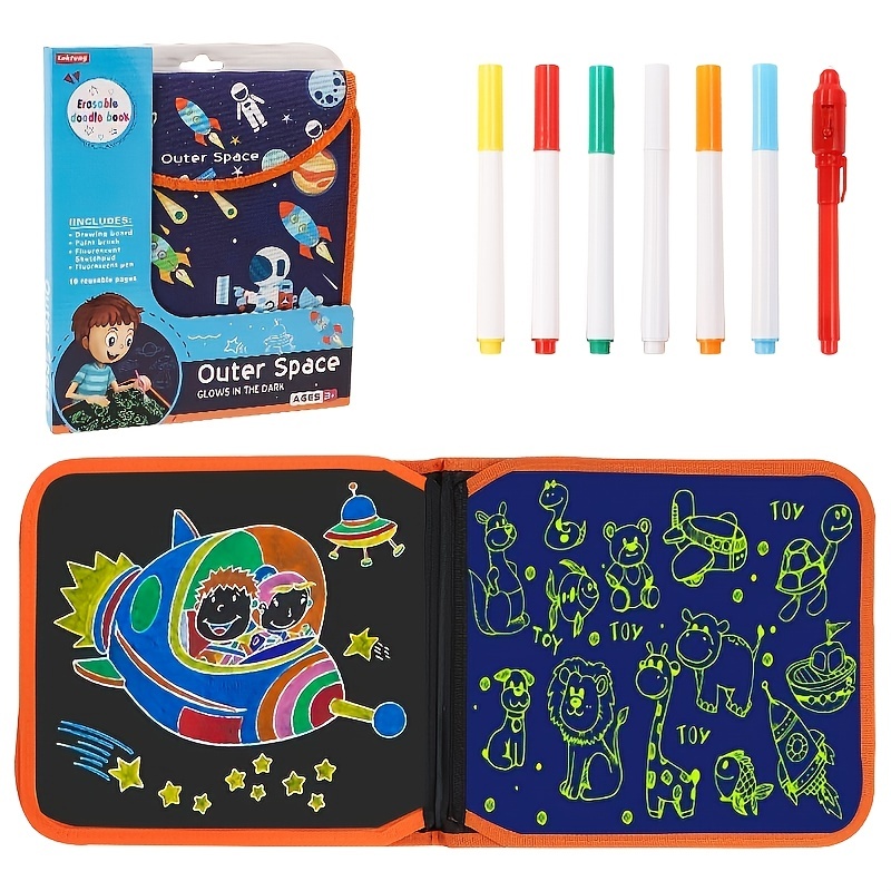 Erasable Magic Drawing Kit for Kids Drawing Book with Wet Wipes
