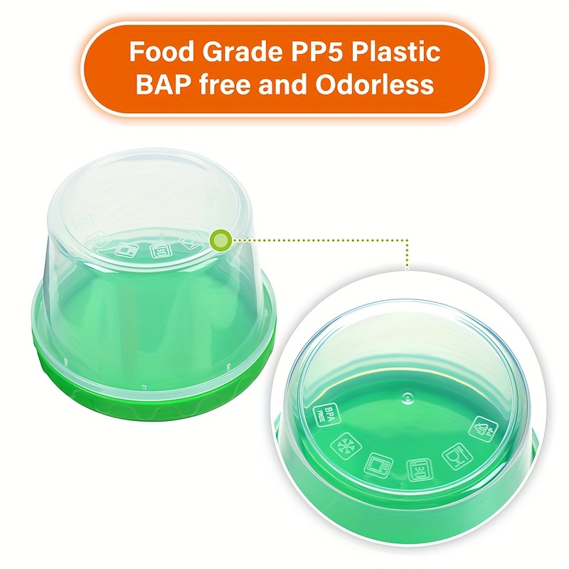 Food Containers, Plastic Freezer Container Jars With Screw Lid