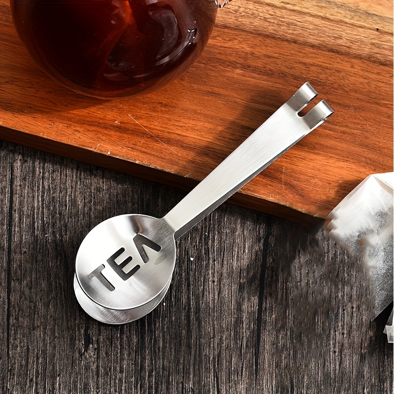 Stainless Steel Round Tea Bag Squeezer,Tea Bag Squeezer, Clamp Tea Bag  Strainer Clip for Gripping Ice Cubes Tea Bags for Loose Tea Loose Leaf  Gripping