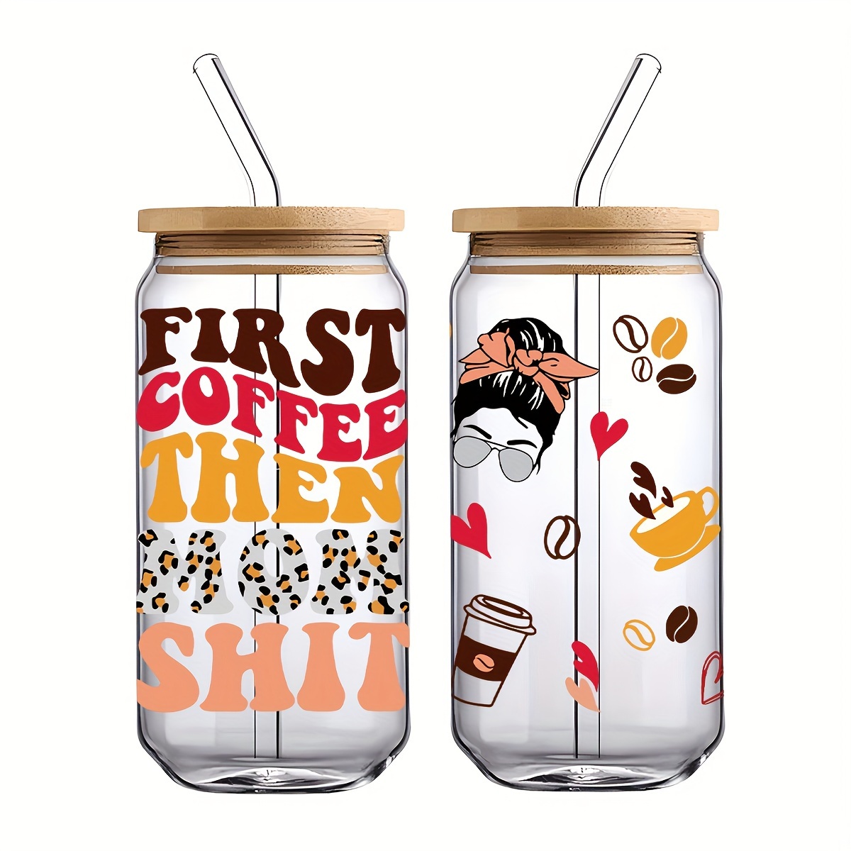 First Drink the COFFEE UV DTF Cup Wrap