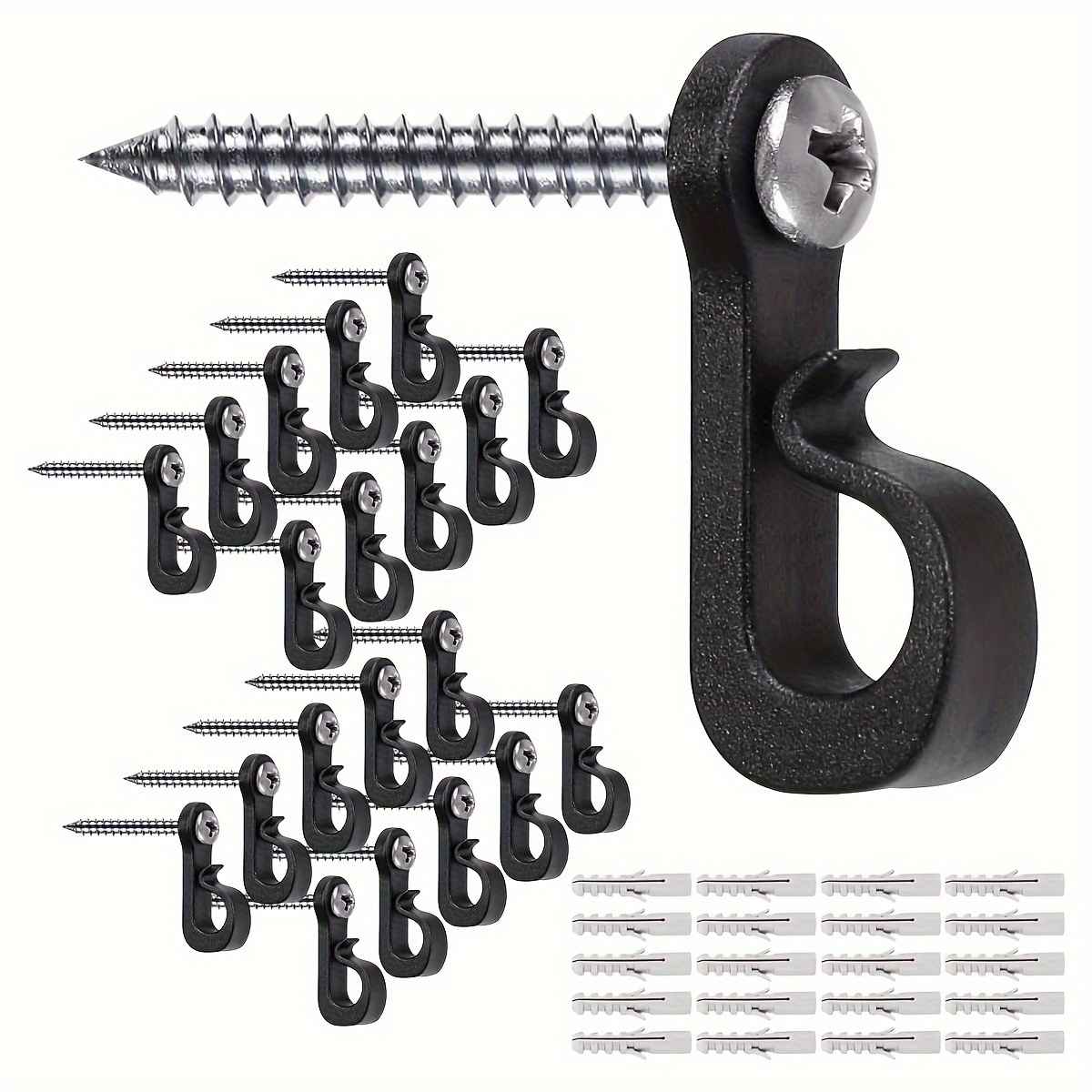 Hanger Hooks Christmas Lights Hanger Hooks Black - Temu