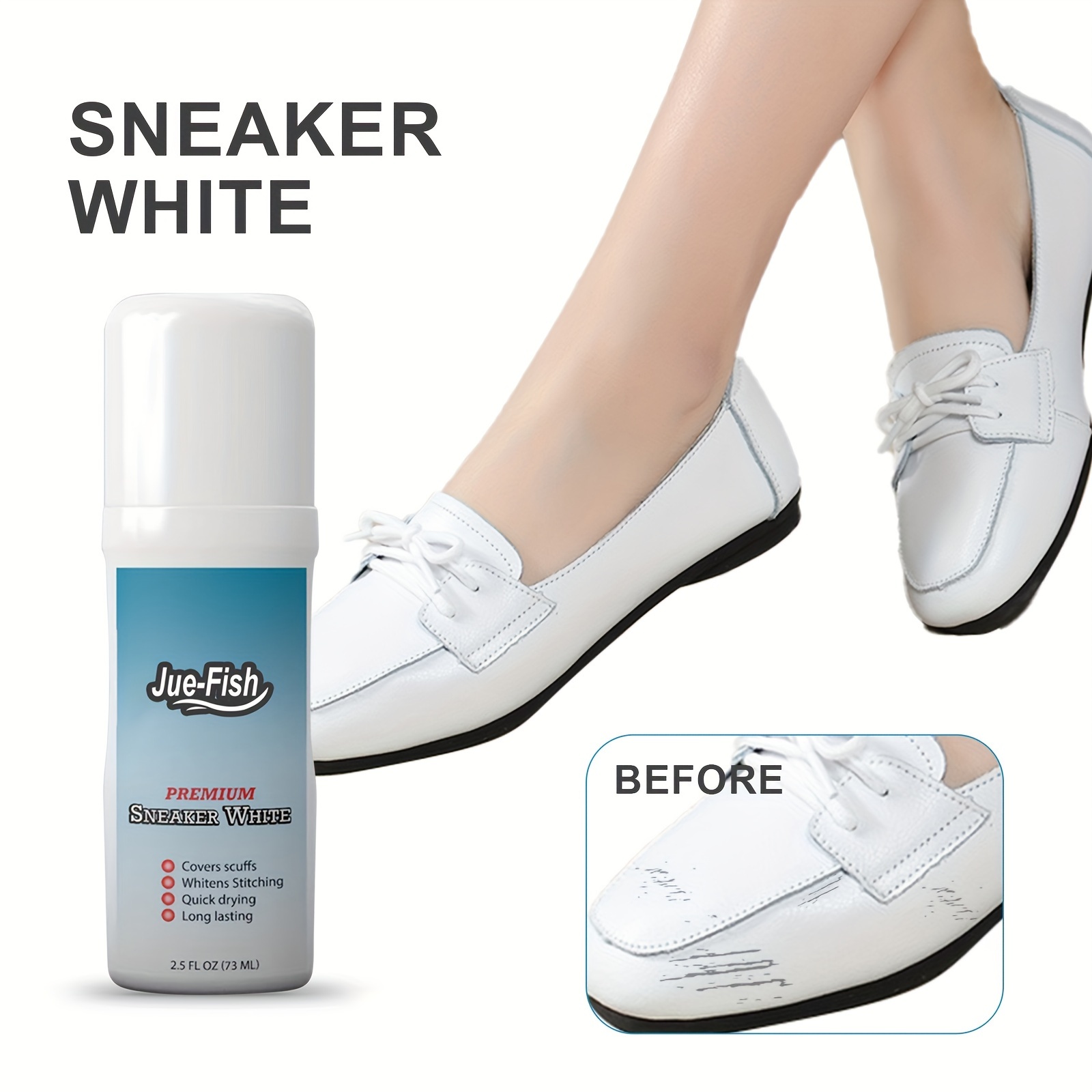 Crème nettoyante pour chaussures blanches, crème détachante pour