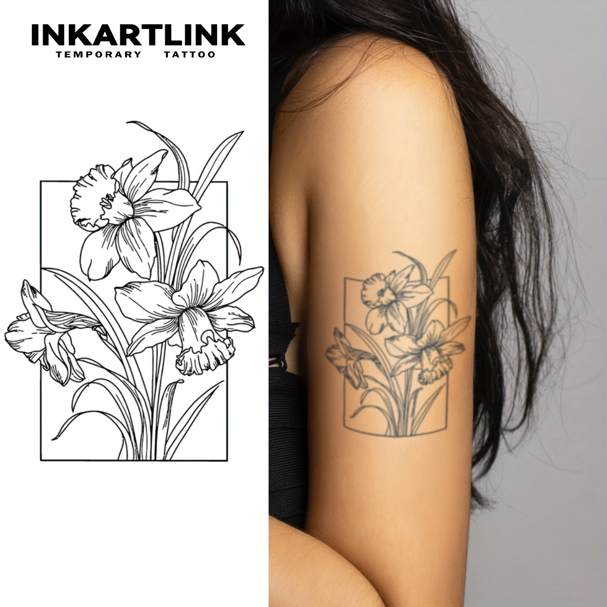 Lily Flower Temporary Tattoo Stickers Lasting 1 2 Weeks - Temu