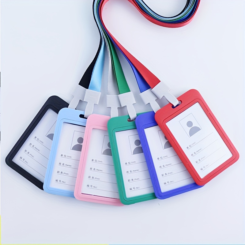 10pcs Lanyard Id Holder Plastic Id Card Holder Vertical - Temu Canada