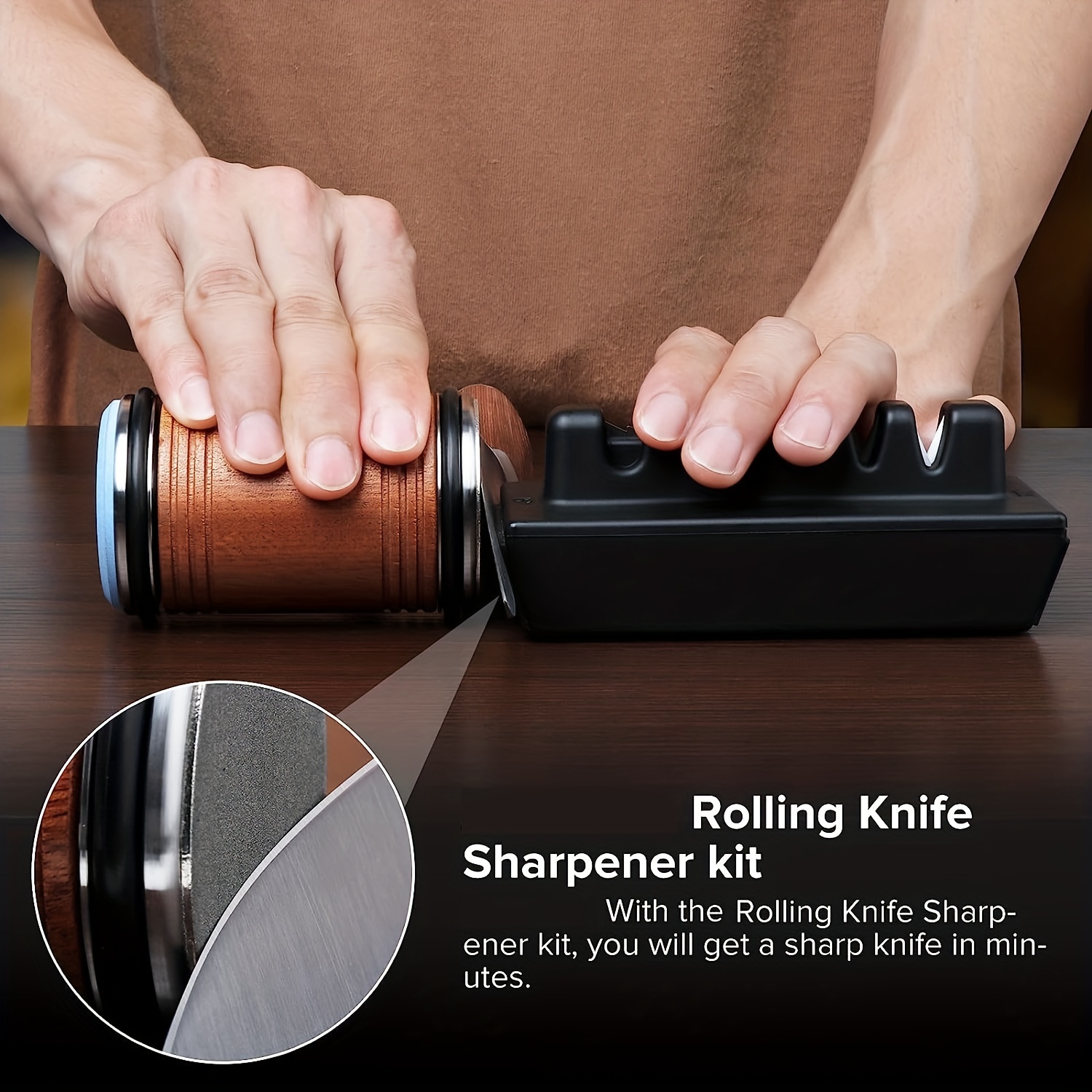 Tumbler Rolling Knife Sharpener™ - Knife Sharpening Made Easy - Rolling  Knife Sharpening System for Kitchen Knives - Knife Sharpener Kit Offers 15  