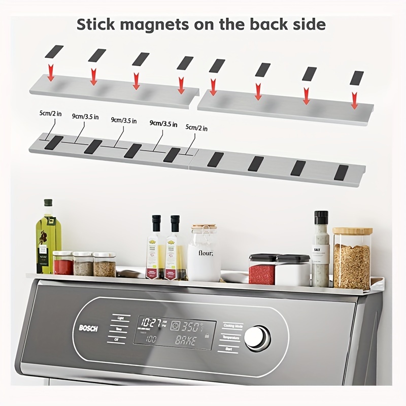 Easy Installation Stainless Steel Magnetic Spice Rack Temu