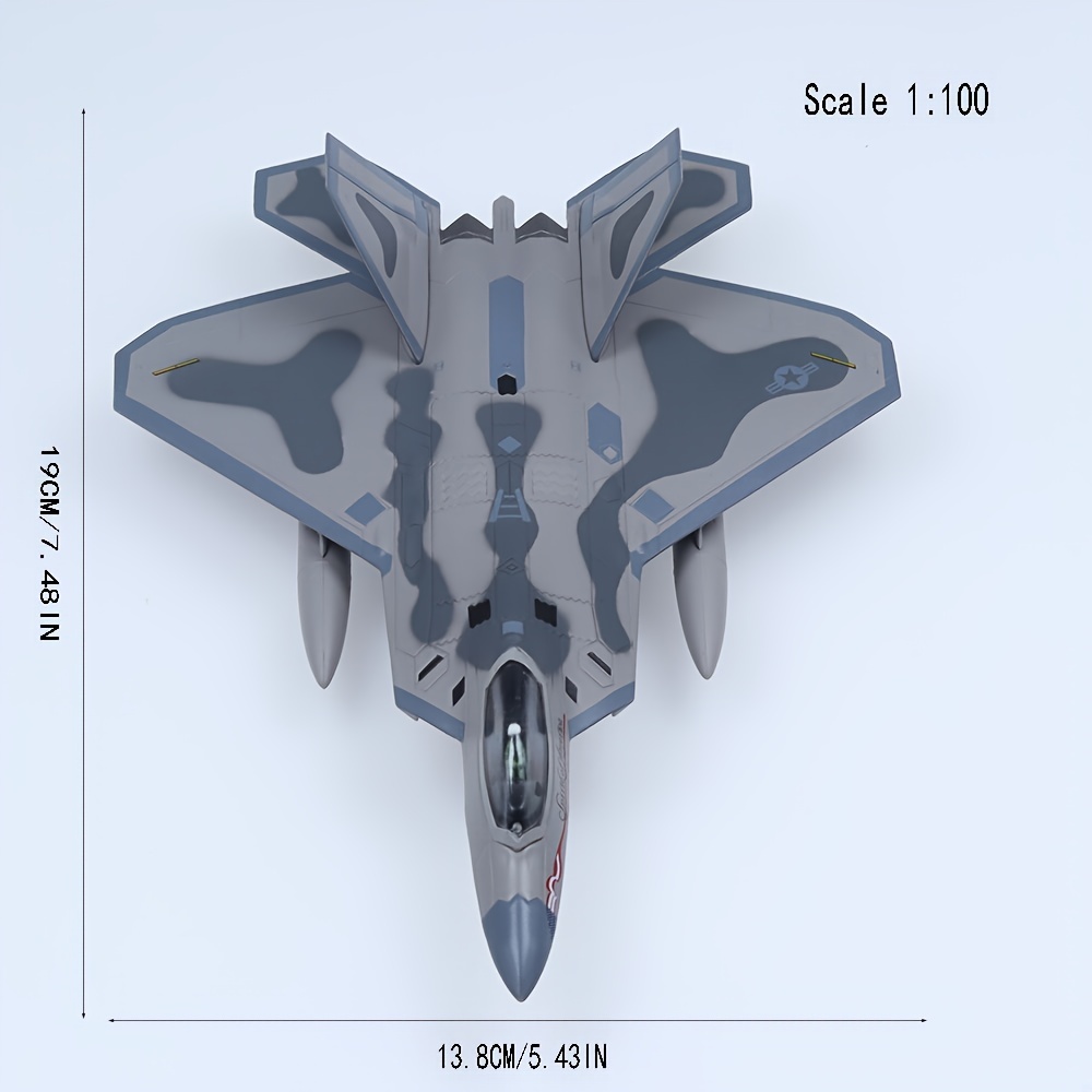 1/100 F-22 ラプター戦闘機金属戦闘機軍事モデルUSAダイキャスト飛行機モデルコレクションとギフト用