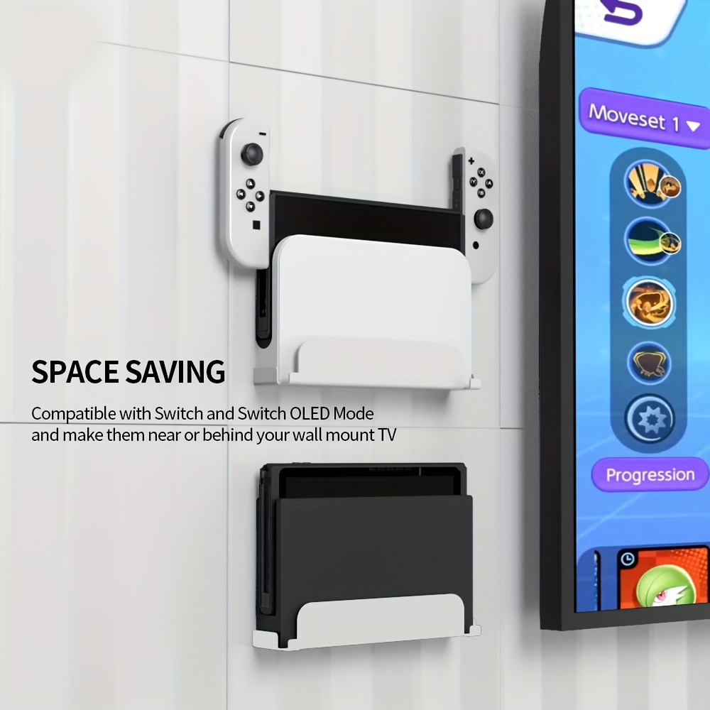 

Wall Mount For Switch And Switch Oled Metal Wall Mount Kit Shelf Stand Accessories Can Store Joy Con Hanger Safely Store Switch Console Near Or Behind Tv