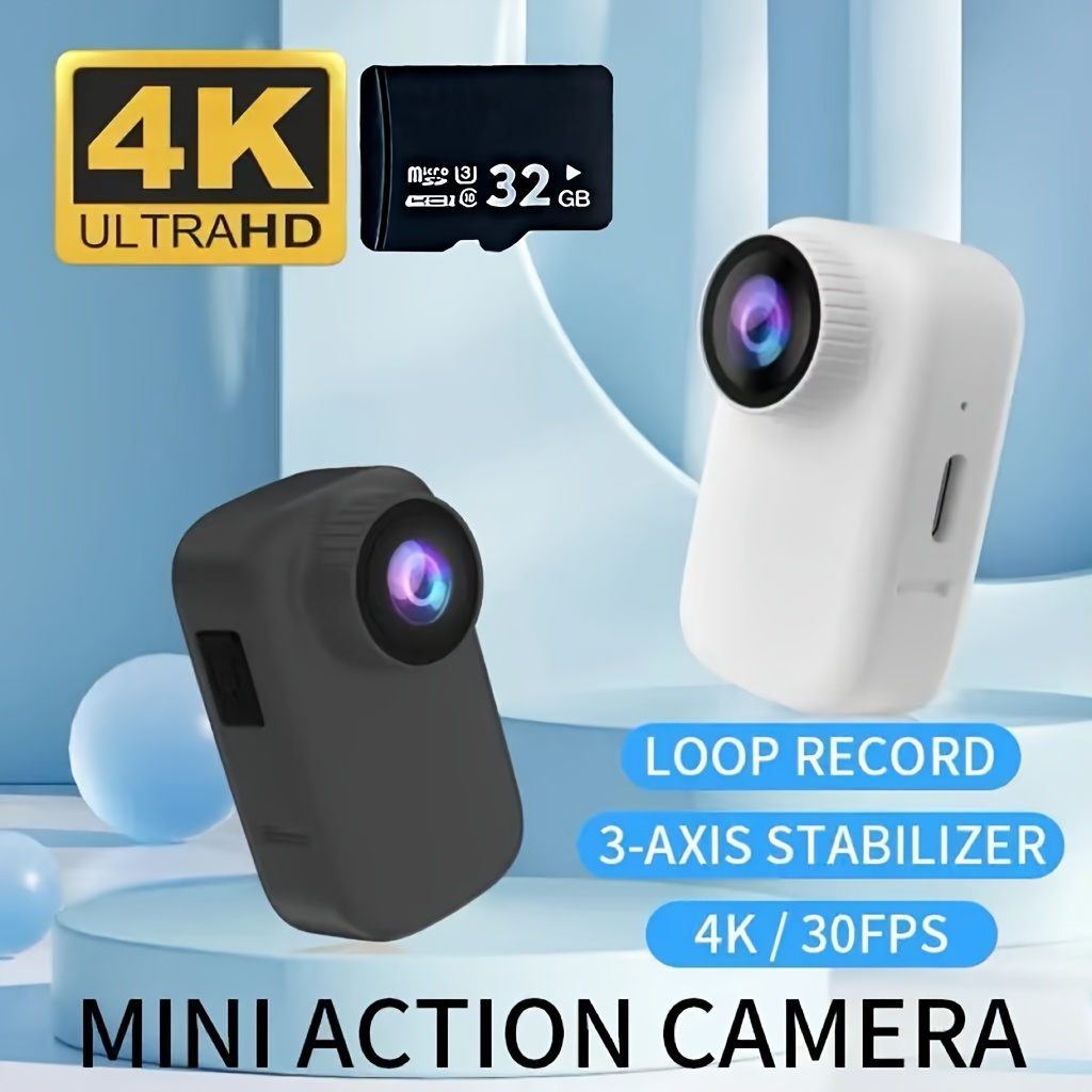 Mini Dv Sports Camera 4k Full Hd Lcd Screen Action Camera - Temu