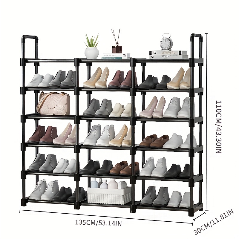 Multi-layer Shoe Rack, Shoe Storage Rack, Single Row Free Standing Shoe Rack,  Stackable Shoe Partition, Black Shoe Rack, Suitable For Porch, Closet,  Bedroom, Corridor, Terrace - Temu Germany