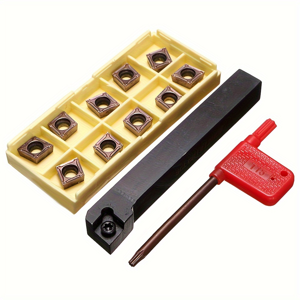 1/2 Lathe Threading Tool SER1212H11 with 10pcs 11ER AG60 Threading Inserts  for External Threading Holder CNC Turning Tool