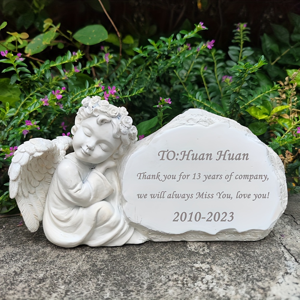 Angel Girl Grave Marker Granite Engraved Infant-Child Headstone