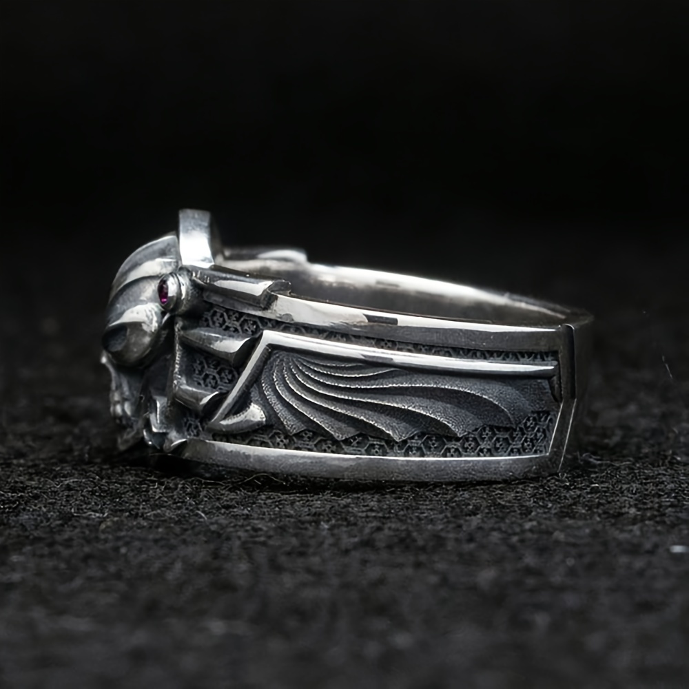 Men's Punk Style Skull Zirconia Ring Jewelry Gift