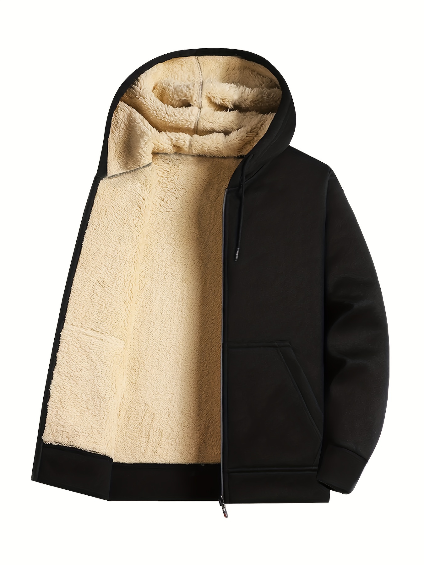 Fall Men's Jacket Casual Solid Color Hooded Outdoor Windproof Sports Coat  Zipper