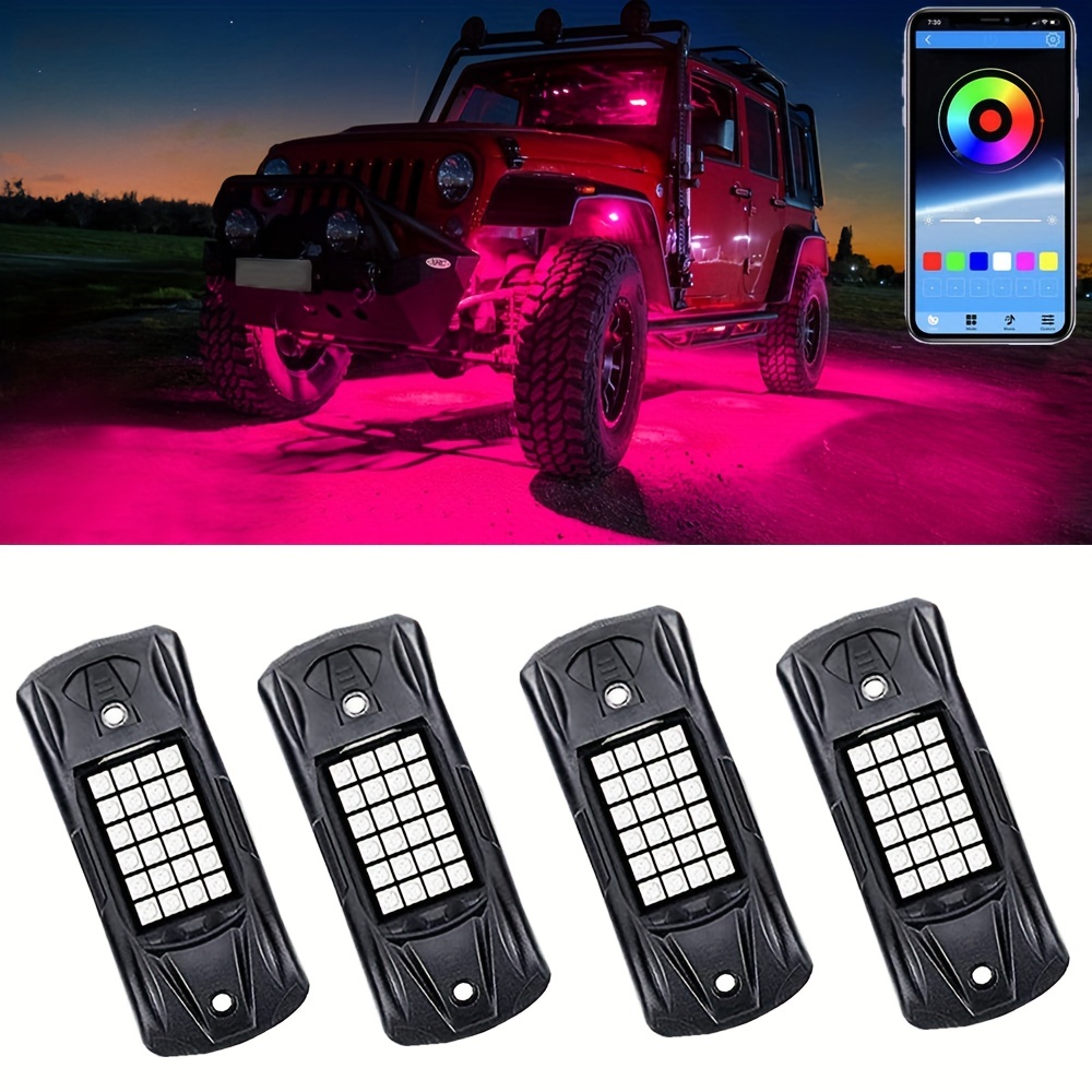 Rock Lights For Trucks Rgb Led Rock Lights With App/remote - Temu