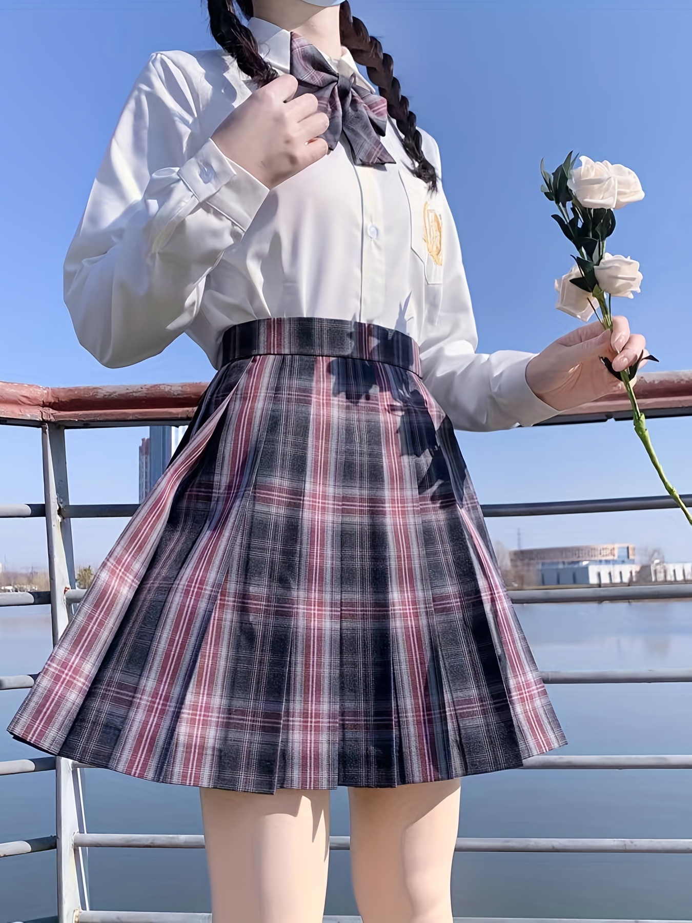 Preppy Plaid Pleated Skirt, Kawaii Uniform Skirt, Women's Clothing - Temu