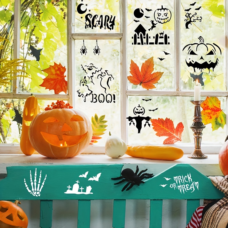 Halloween Stencils For Painting Reusable Pumpkin Spider - Temu