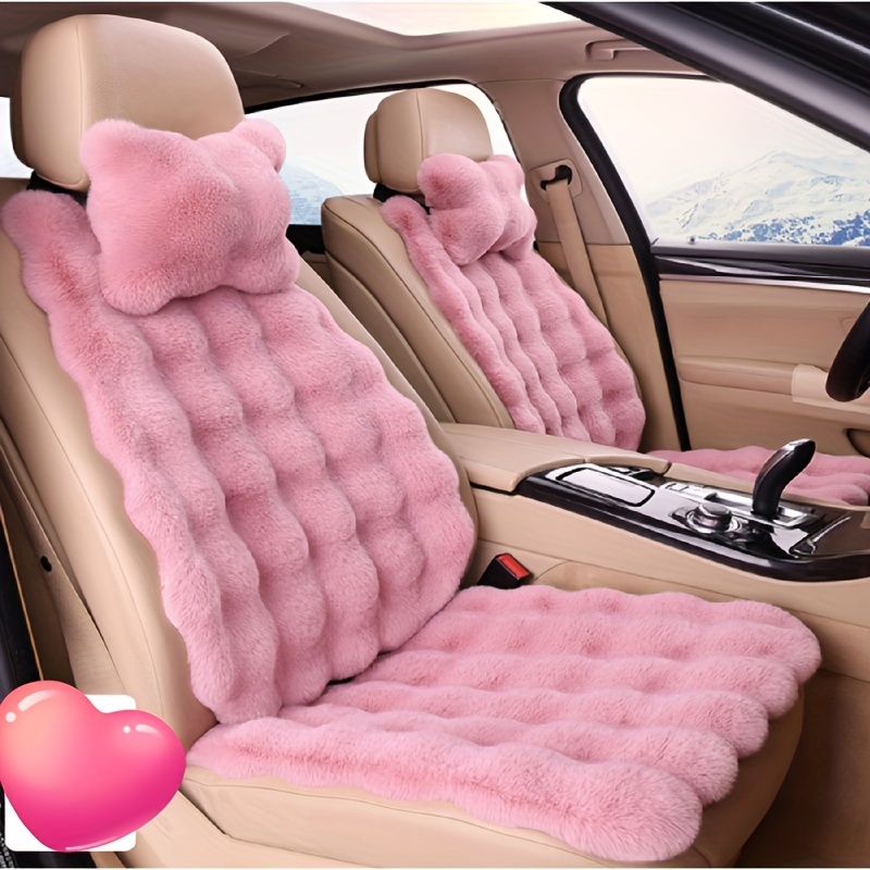 Car Seat Cover Plush Automotive Interior Faux Wool Car Seat