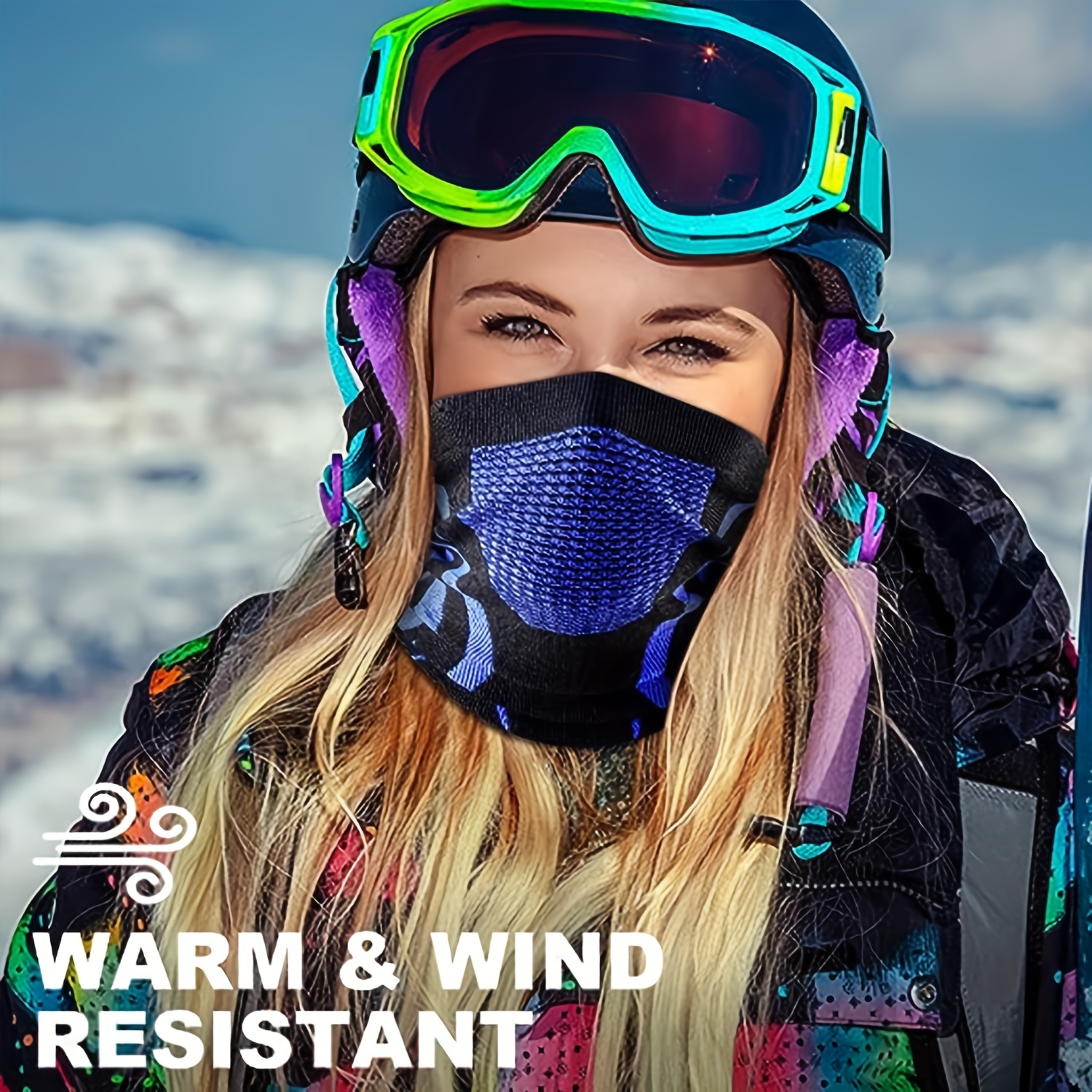 Winter Neck Warmer Gaiter Ski Fleece Warm Windproof Face - Temu