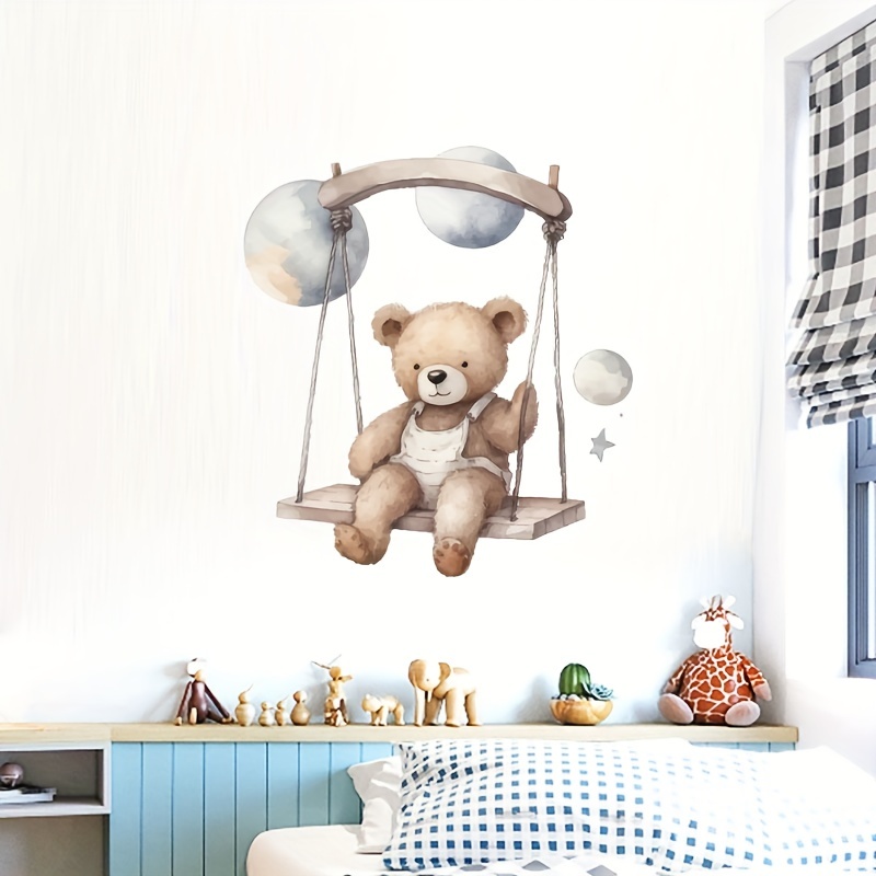 Acquista Adesivo da parete decorativo cartone animato simpatico panda di  bambù adesivo murale