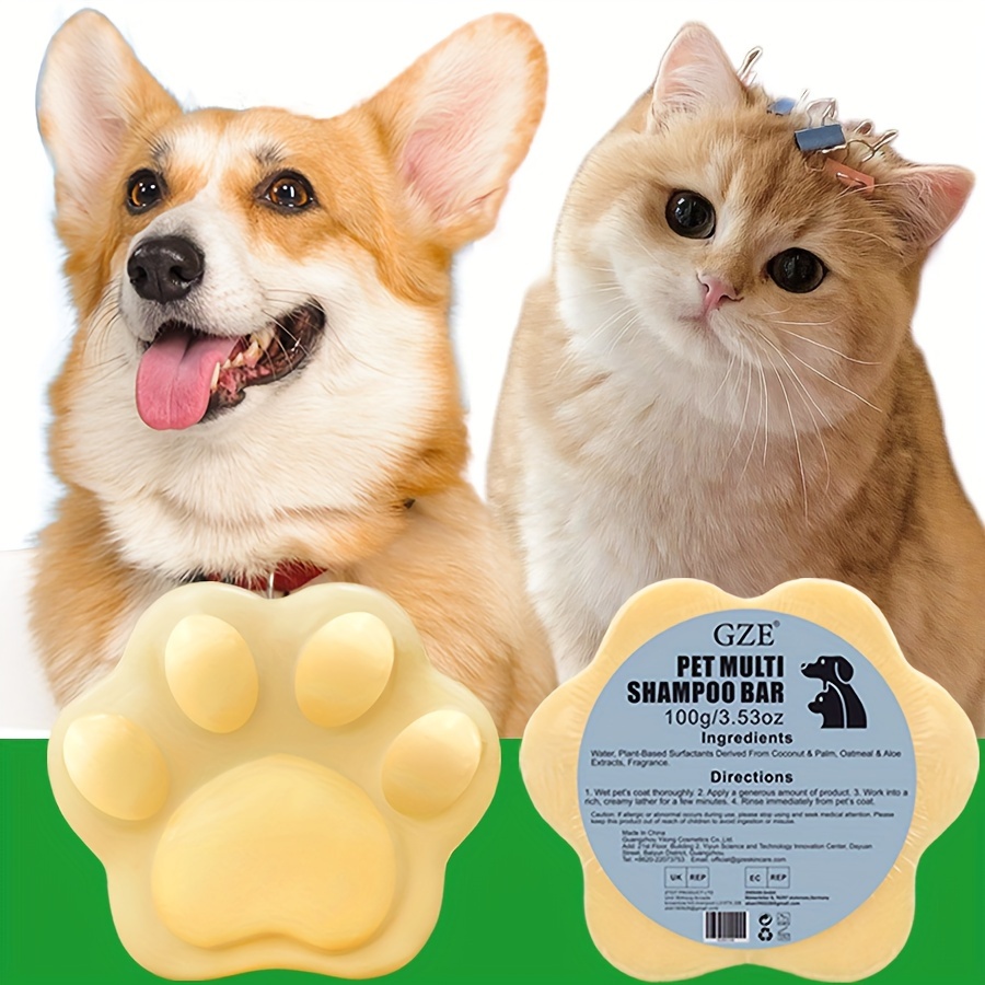 

Gze Pet Shampoo & Conditioner 2 In 1 Bar Soap For Dogs & Cats - Helps Itching, Hot Spots, Irritation & Allergies, Sensitive Skin, Deodorizing Dog Shampoo, Dog Grooming Supplies