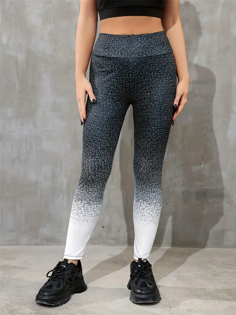 Ombre Print Wideband Leggings For Women - Perfect For Fitness And Running