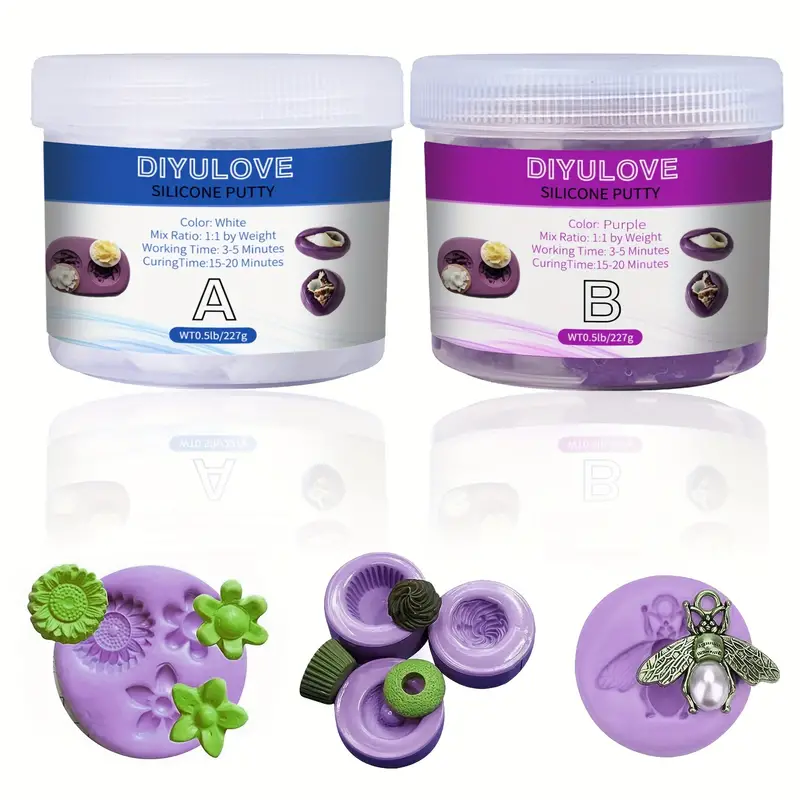 Silicone Mold Putty Purple ( Kit) 1: 1 Mix Ratio Non toxic - Temu
