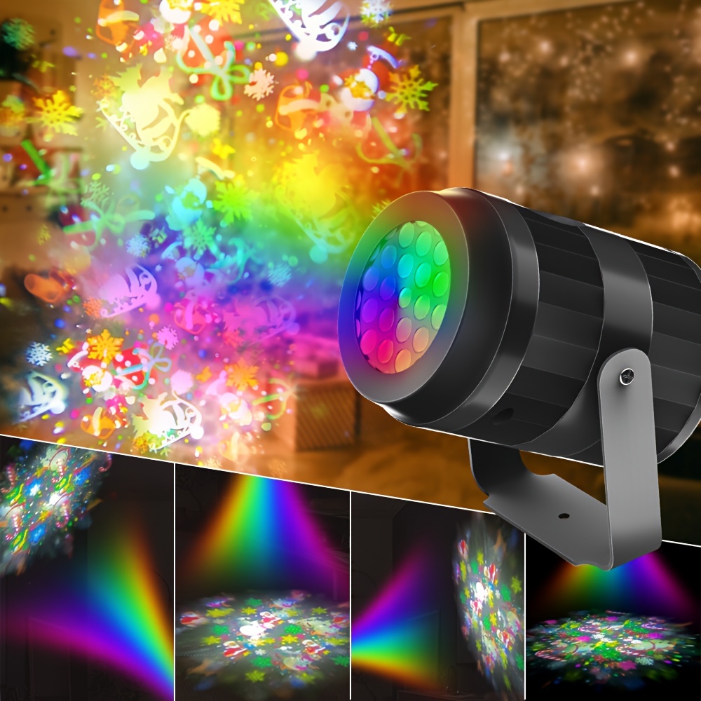 1pc 20 Modèles De Lumière De Projecteur De Noël, Projecteur Laser De Noël  Flocon De Neige