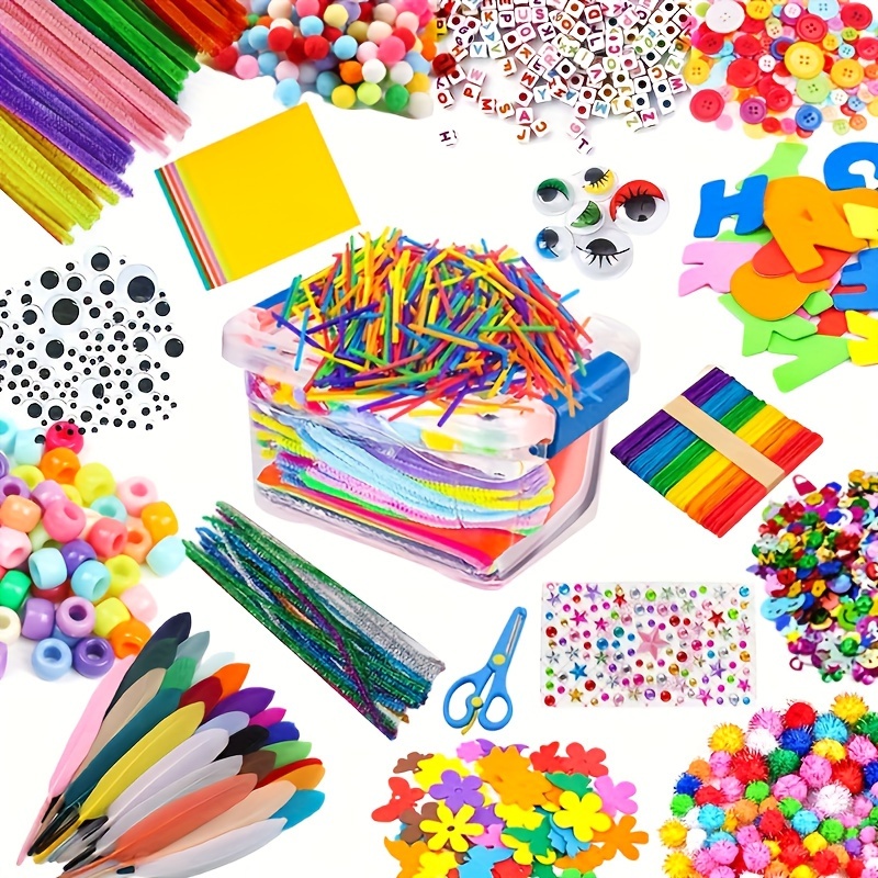 Crafting Supplies School Kindergarten Home Arts And Crafts DIY Toys  Creative Products Pipe Cleaners Craft Kit Supplies For Kids Christmas  Birthday Gif
