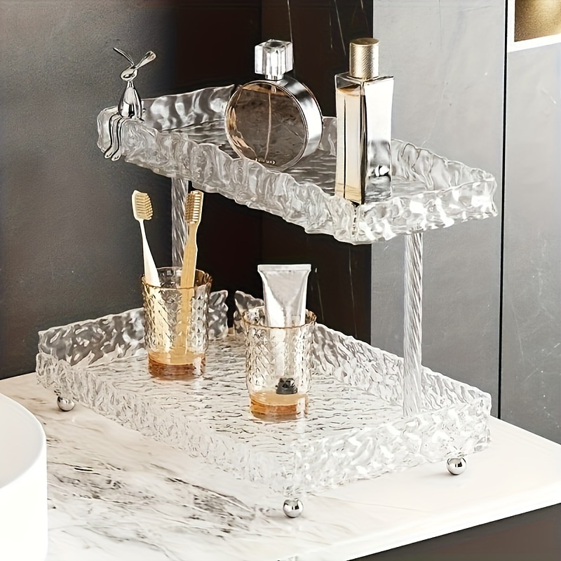 Transparent Tray Rack Countertop Cosmetics Organizer Porch - Temu Ireland