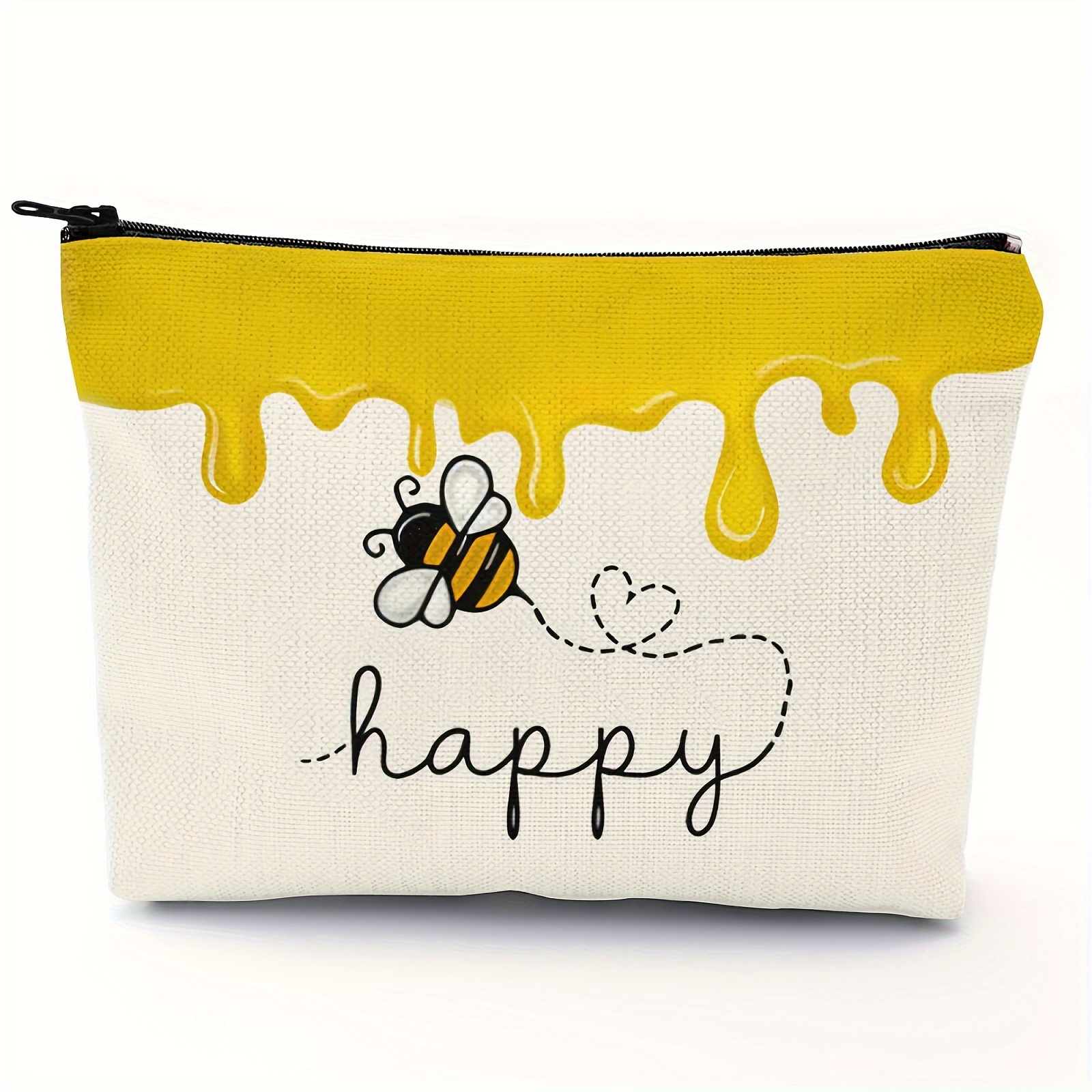 

Adorable Bees Makeup Bag, Gift For Women Cosmetic Bag, Birthday Gifts For Mother Sisters