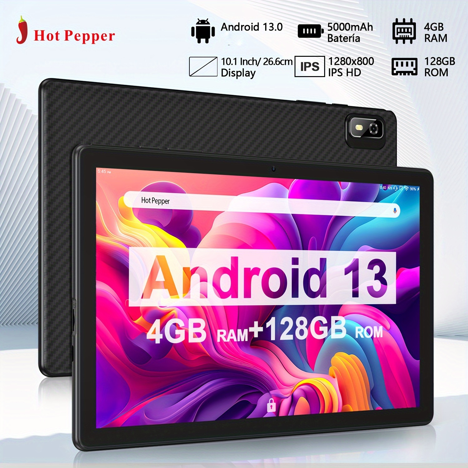 Tablet Android 13, tableta Octa-Core de 10 pulgadas, 6 GB de RAM 64 GB ROM  (1 TB TF) Tablet Android con Bluetooth 5.0, WiFi, carga rápida de 5000 mAh